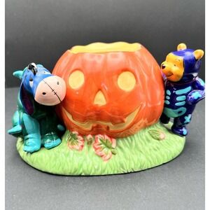 Winnie The Pooh Halloween Porcelain Candy Treat Canister Decor Disney Vintage 98